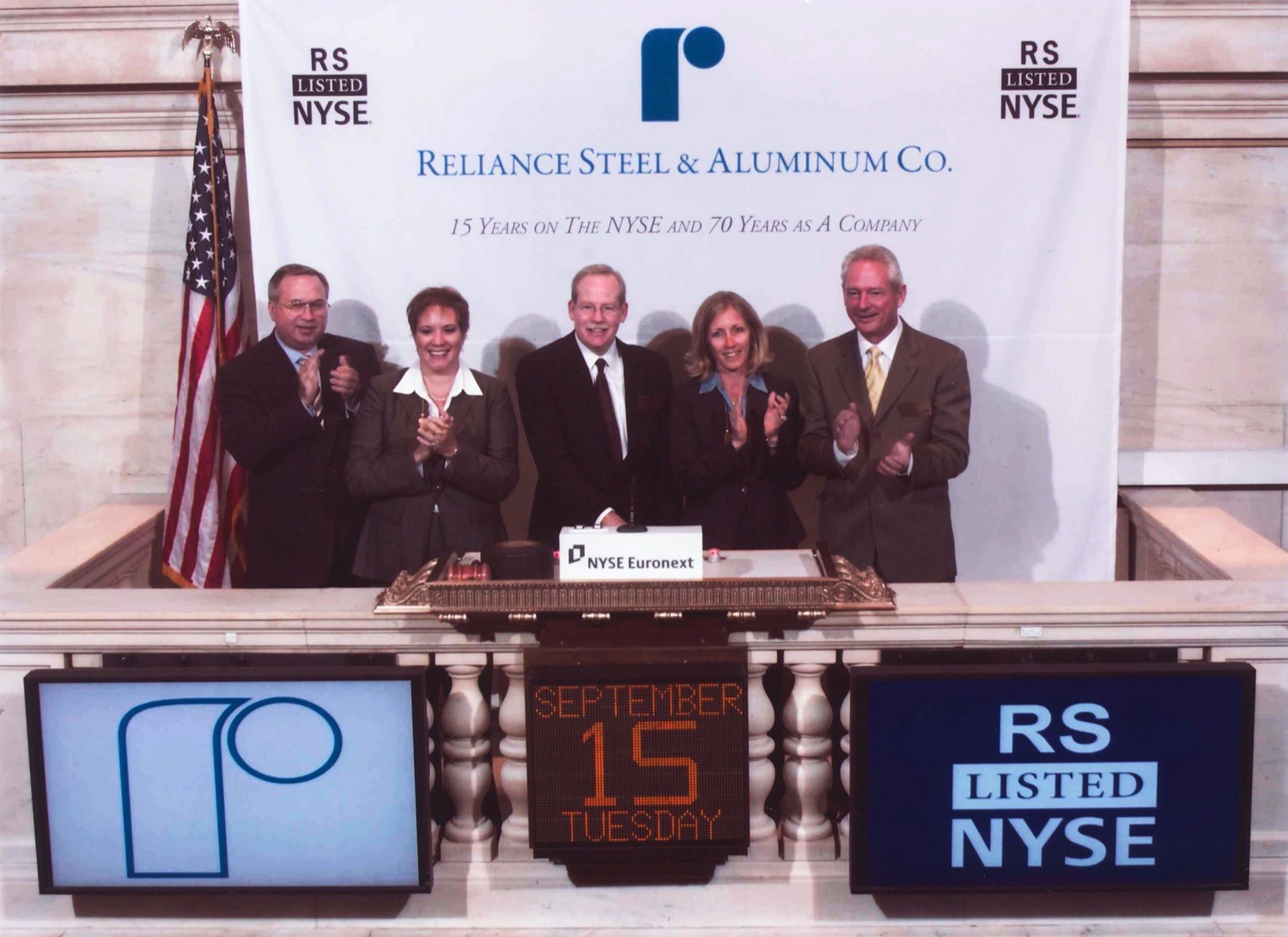 Reliance Steel NYSE 15 Year Anniversary
