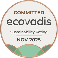 EcoVadis Committed Sustainability Rating badge for November 2025