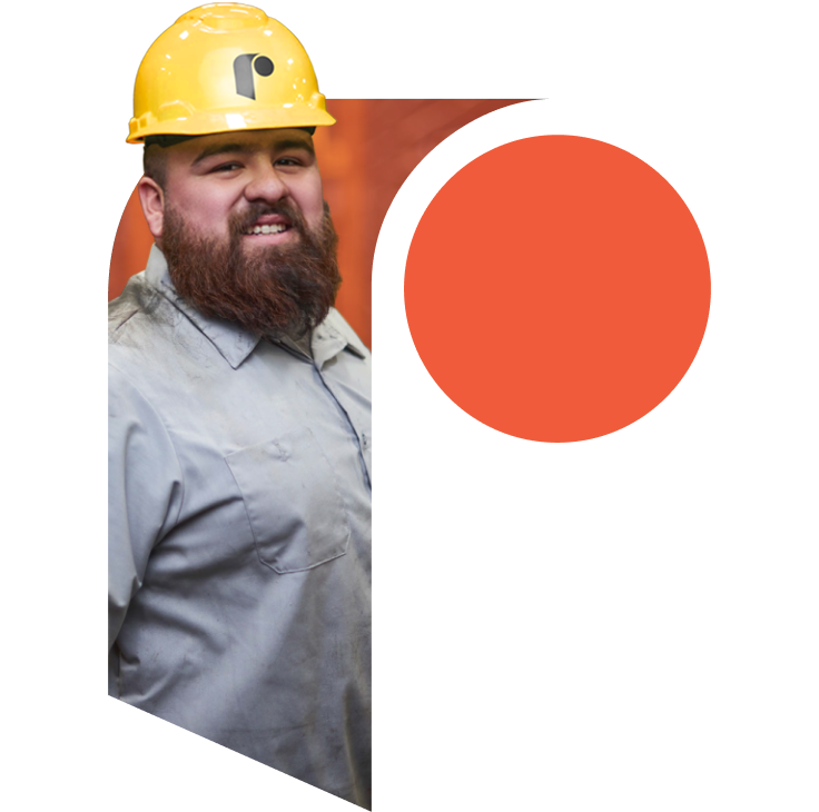 Worker in yellow hard hat