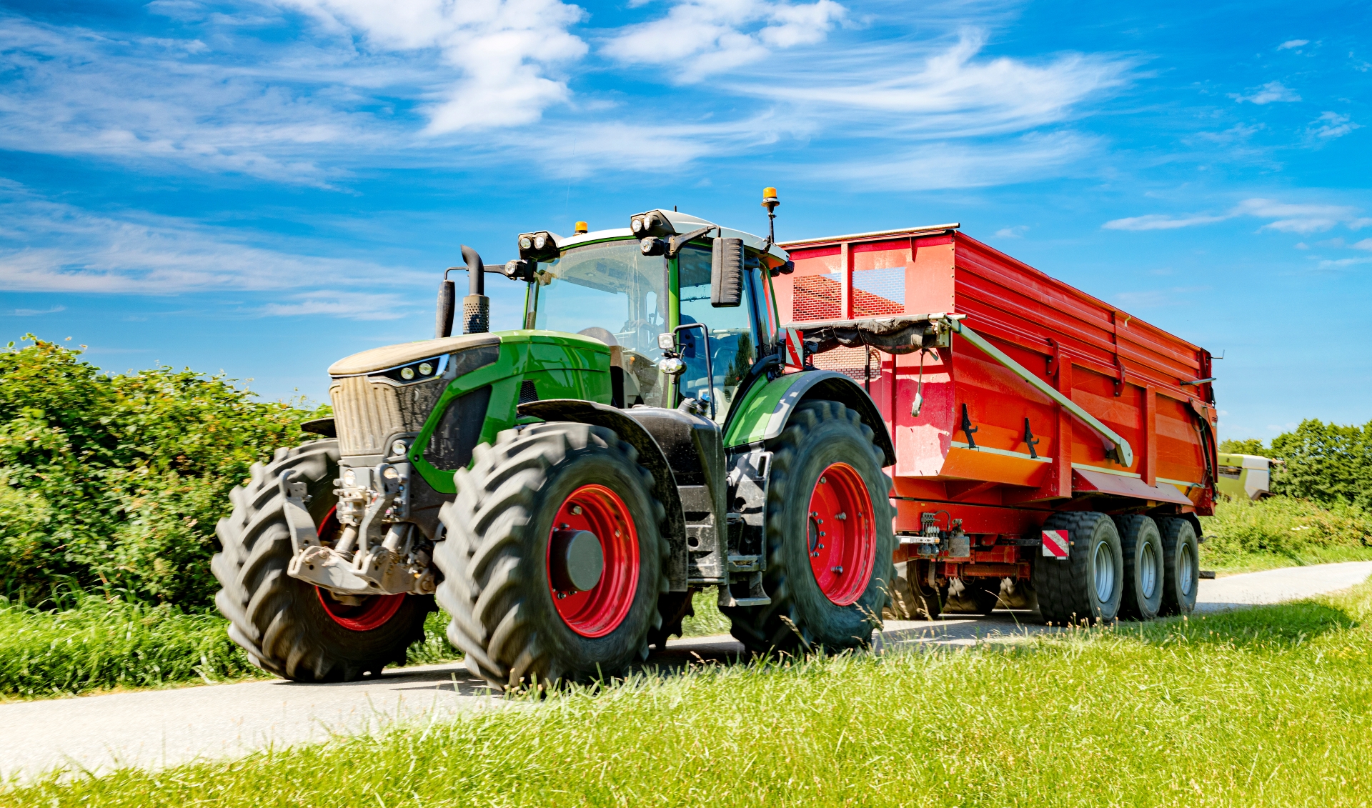 Tractor in field