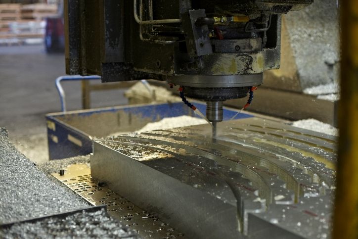 Machine working on metal