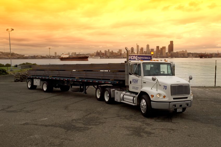White Cargo delivery truck